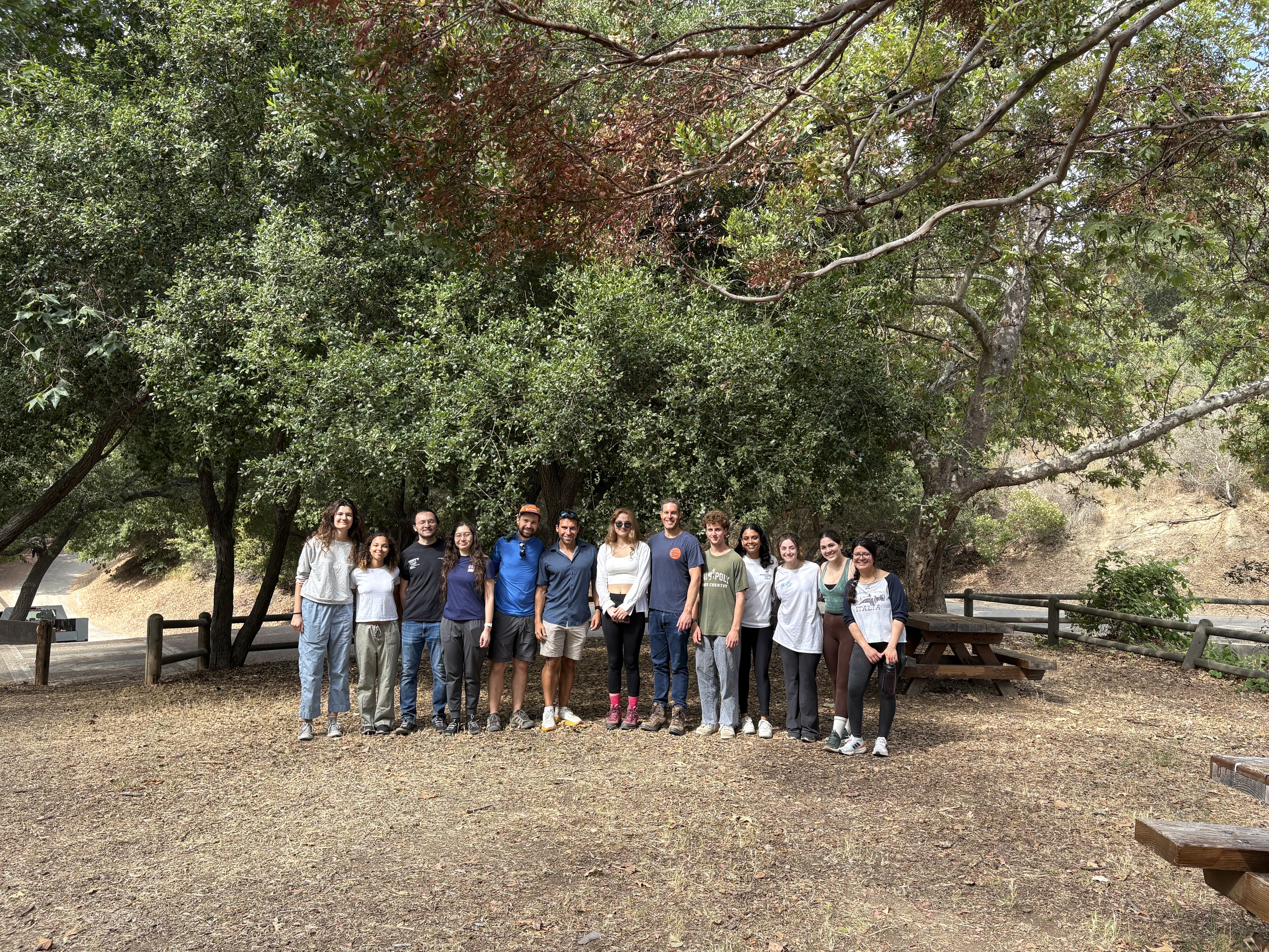 Everyone at the end of the lab hike. Bonus points if you can name the special gues